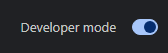 Developer mode